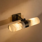 Avio Mid Century Adjustable Alabaster Cylinder Wall Sconce - Lumovique