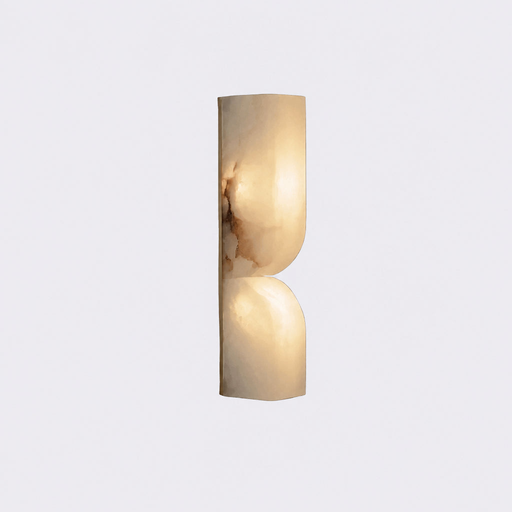 Vexo Art Deco Alabaster Tiered Wall Sconce - Lumovique