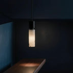 Seso Japandi Alabaster Cylinder Pendant Light - Lumovique