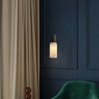 Seso Japandi Alabaster Cylinder Pendant Light - Lumovique
