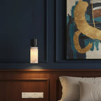 Seso Japandi Alabaster Cylinder Pendant Light - Lumovique