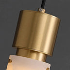Seso Japandi Alabaster Cylinder Pendant Light - Lumovique