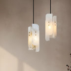 Avix Art Deco Alabaster Slab Pendant Light - Lumovique