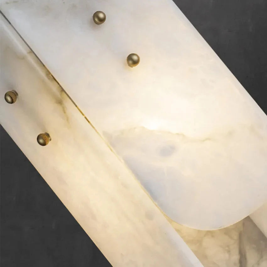Avix Art Deco Alabaster Slab Pendant Light - Lumovique