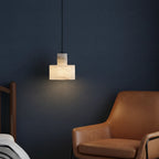 Zize Art Deco Alabaster Tiered Drum Pendant Light - Lumovique