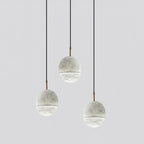 Jexa Minimalist Alabaster Globe Pendant Light - Lumovique