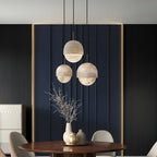 Jexa Minimalist Alabaster Globe Pendant Light - Lumovique