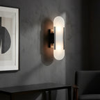 Leso Minimalist Alabaster Pill Wall Sconce - Lumovique