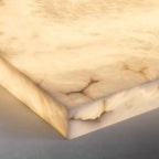 Azio Spanish Alabaster Square Flush Mount Ceiling Light - Lumovique