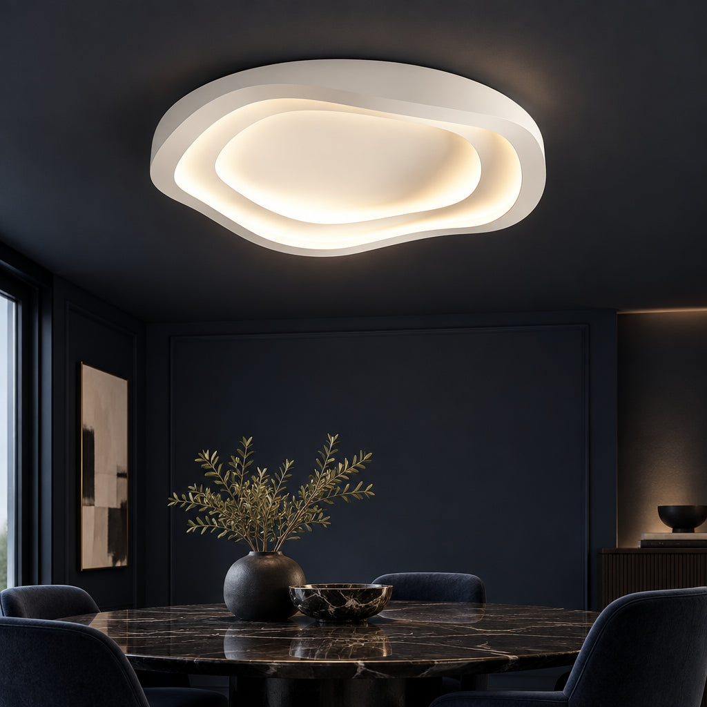 Rilo Minimalist Cloud LED Flush Mount Ceiling Light - Lumovique