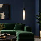Zyle Mid Century Marble Ball Tube Pendant Light - Lumovique