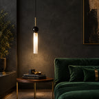 Zyle Mid Century Marble Ball Tube Pendant Light - Lumovique