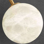 Nere Mid Century Alabaster Globe Linear Chandelier - Lumovique