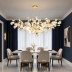 Yavo Ceramic Ginkgo Leaf Branch Chandelier - Lumovique