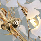 Yavo Ceramic Ginkgo Leaf Branch Chandelier - Lumovique