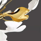 Yavo Ceramic Ginkgo Leaf Branch Chandelier - Lumovique