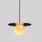 Tezo Japandi Alabaster Globe Pendant Light - Lumovique