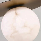 Tezo Japandi Alabaster Globe Pendant Light - Lumovique