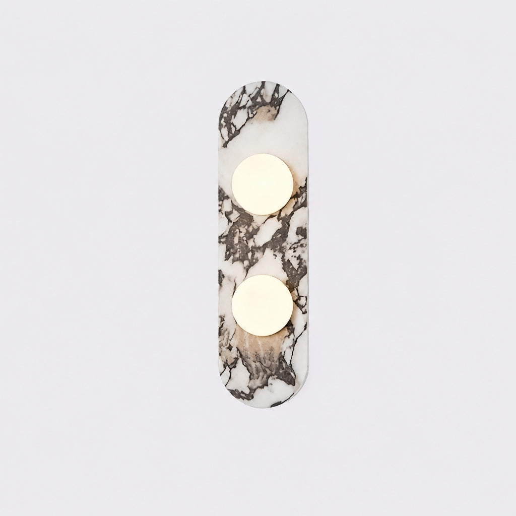 Nuzi Mid Century Marble Glass Globe Wall Sconce - Lumovique
