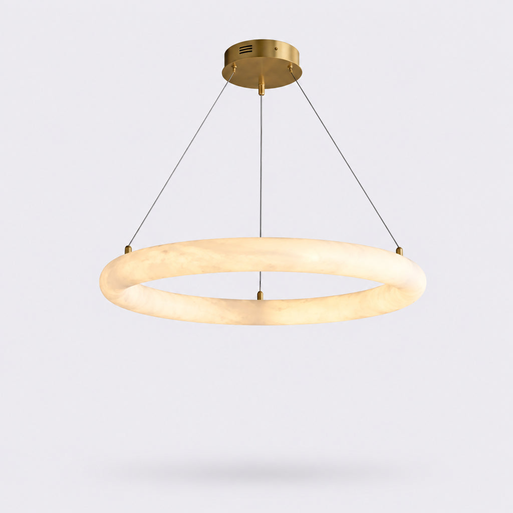 Civi Spanish Alabaster Ring Chandelier - Lumovique