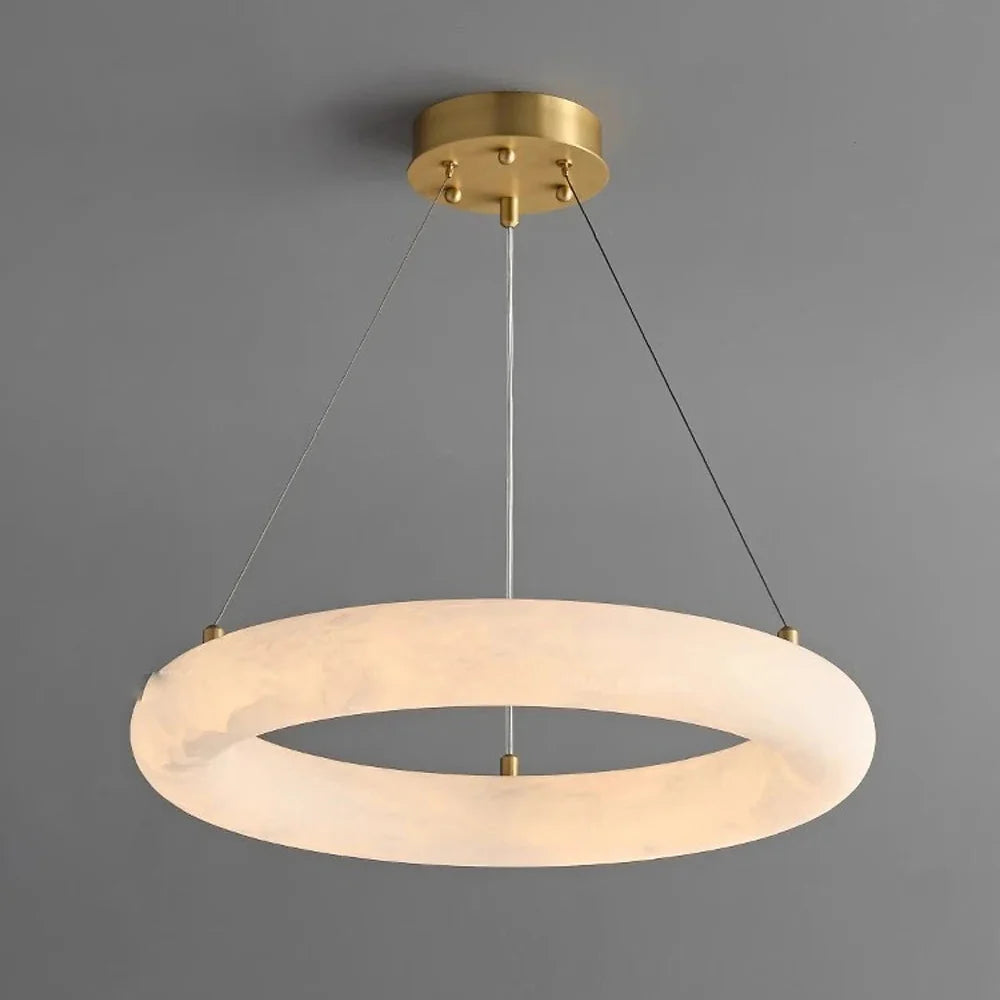 Civi Spanish Alabaster Ring Chandelier - Lumovique