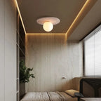 Faro Wabi Sabi Travertine Flush Mount Ceiling Light - Lumovique