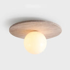 Faro Wabi Sabi Travertine Flush Mount Ceiling Light - Lumovique