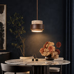 Vyli Wabi Sabi Travertine Wood Pendant Light - Lumovique