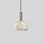 Valo Mid Century Alabaster Dome Pendant Light - Lumovique