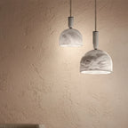 Valo Mid Century Alabaster Dome Pendant Light - Lumovique