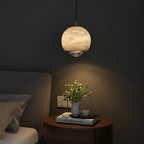 Xevi Mid Century Alabaster Globe Pendant Light - Lumovique