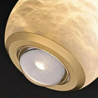 Xevi Mid Century Alabaster Globe Pendant Light - Lumovique