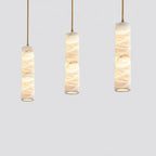 Zora Japandi Alabaster Long Tube Pendant Light - Lumovique