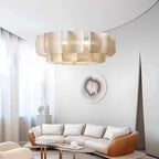Zilo Minimalist Ribbed Tiered Drum Chandelier - Lumovique