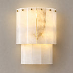 Zorin Spanish Alabaster Curved Wall Sconce - Lumovique