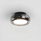 Fela Mid Century Amber Glass Flush Mount Ceiling Light - Lumovique
