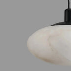 Tyvi Minimalist Alabaster Oval Mini Pendant Light - Lumovique