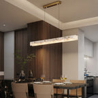 Cler Art Deco Alabaster Linear Chandelier - Lumovique