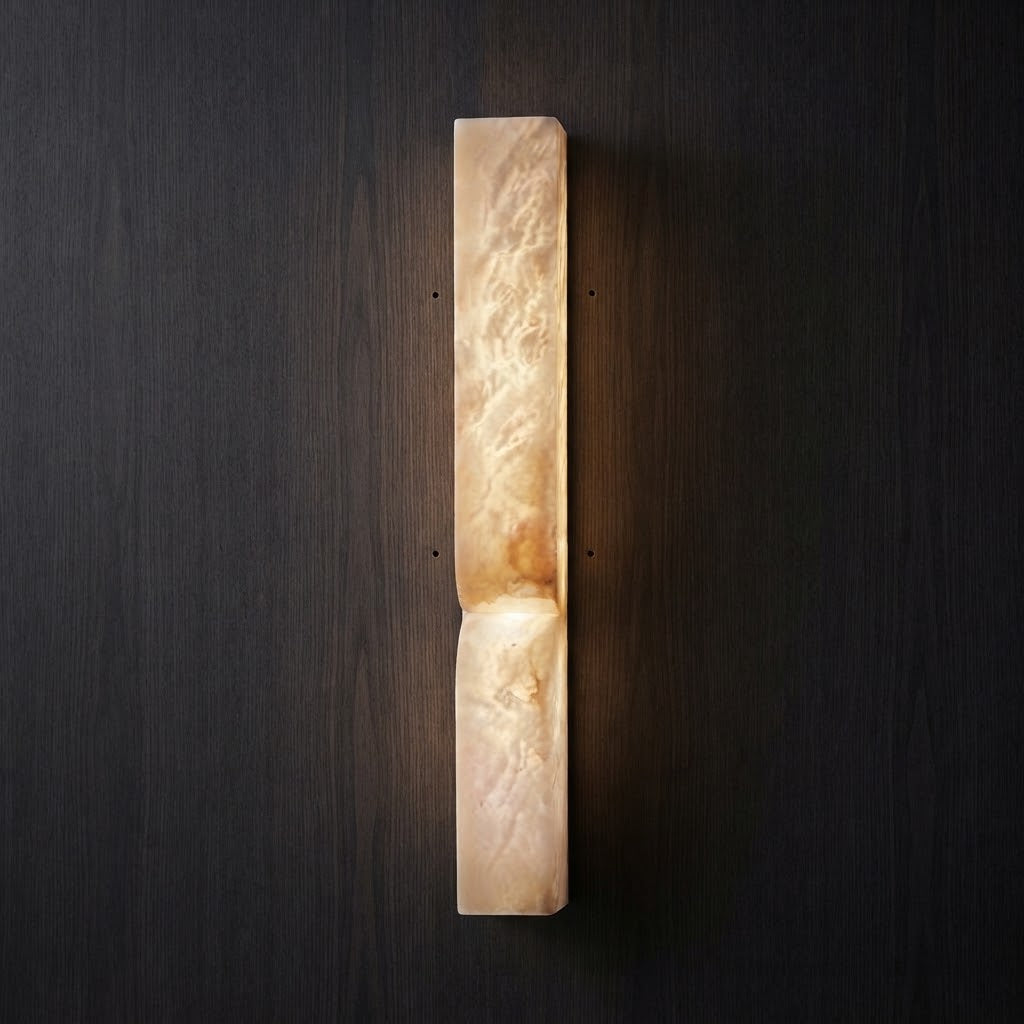 Vexo Art Deco Alabaster Tiered Wall Sconce - Lumovique