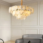 Bryx Spanish Alabaster Tiered Chandelier - Lumovique