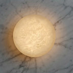 Kyvo Italian Alabaster Moon Wall Sconce - Lumovique