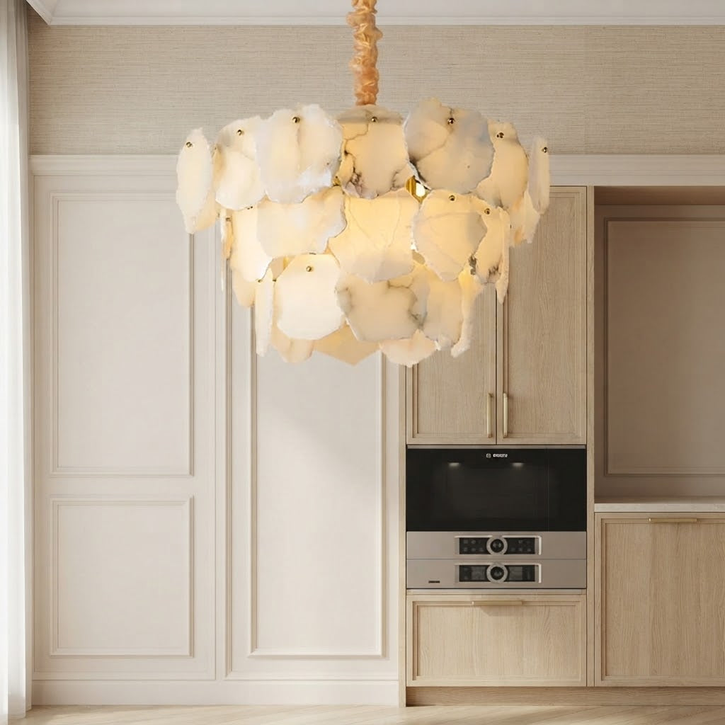 Bryx Spanish Alabaster Tiered Chandelier - Lumovique