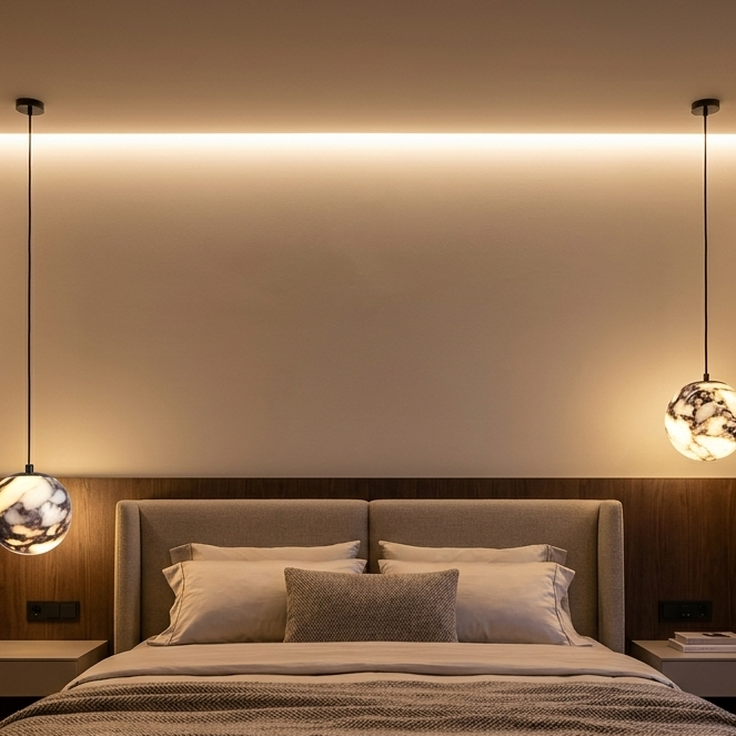 Hesto Japandi Marble Globe Pendant Light - Lumovique