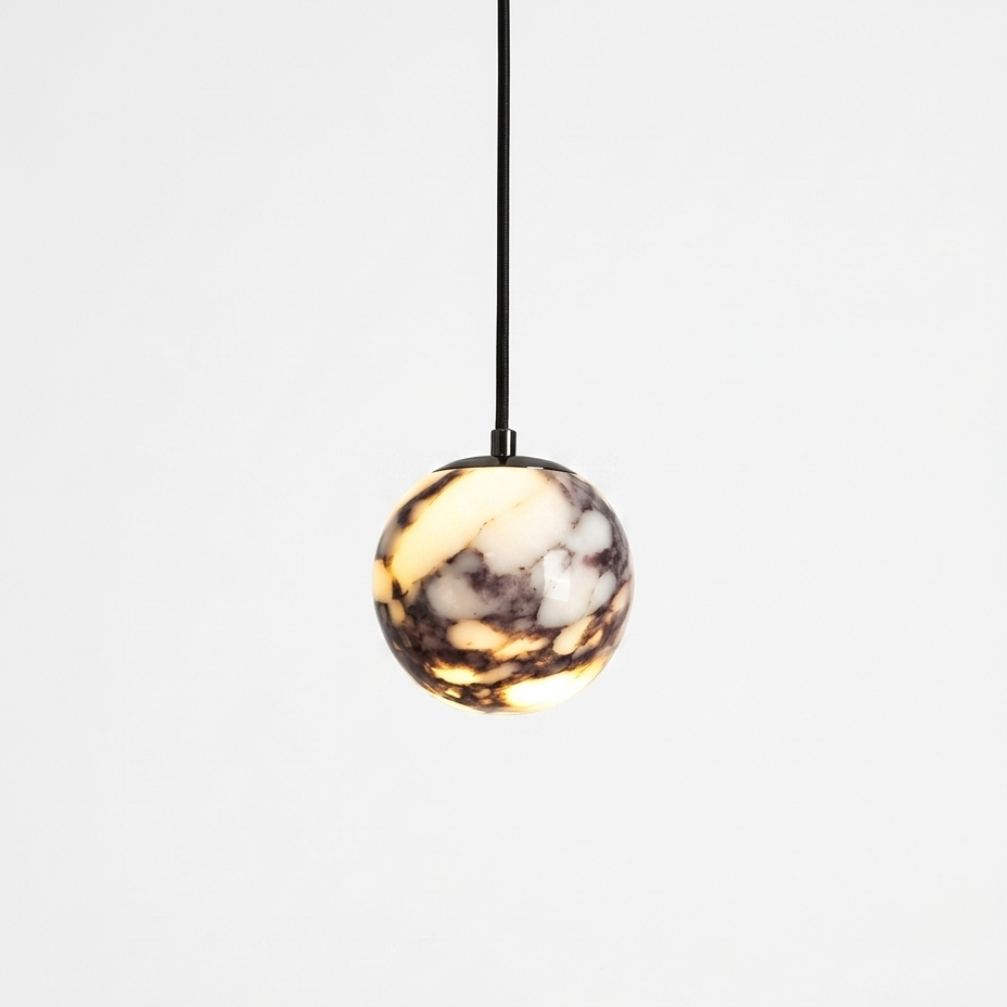Hesto Japandi Marble Globe Pendant Light - Lumovique