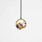 Hesto Japandi Marble Globe Pendant Light - Lumovique