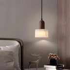 Kyro Japandi Alabaster Wood Hanging Wall Sconce - Lumovique