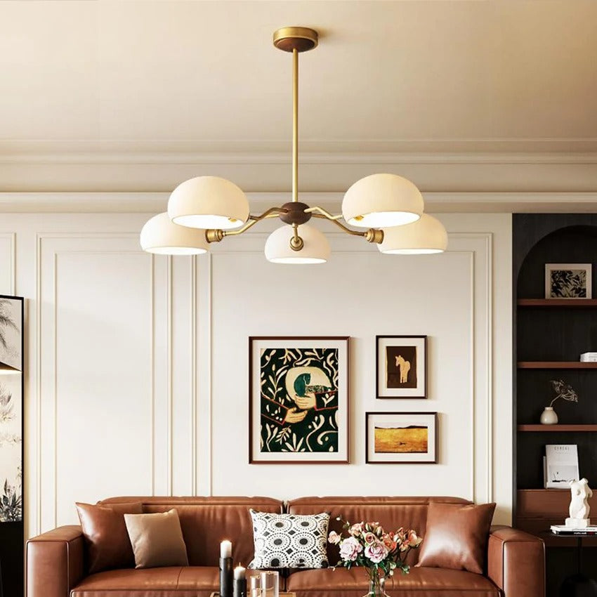 Wexa Mid Century Ceramic Dome Chandelier - Lumovique