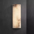 Nuse Art Deco Alabaster Fluted Wall Sconce - Lumovique
