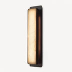 Sisa Minimalist Alabaster Rectangular Wall Sconce - Lumovique