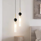 Zyle Mid Century Marble Ball Tube Pendant Light - Lumovique